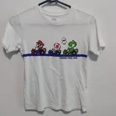 マリオ キャラクター Tシャツ 140　白