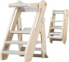 【新品特価！】踏み台 折りたたみ式 キッズステップ 子供用 安全手すり付き