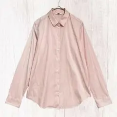 UNIQLO ユニクロ　スーピマコットンストレッチストライプシャツ　ピンク　M