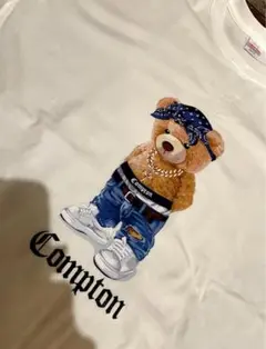 【新品❣️】コンプトン　ベア　tシャツ　白　ホワイト