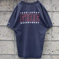 USAG-JAPAN FIRE 在日米陸軍基地消防署 古着 Tシャツ　Hanes