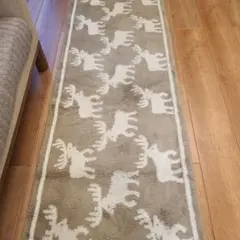 トナカイ柄キッチンマット240cm