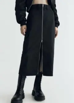 【かな様ご購入品】 ZARA ナイロンスカートジッパー L