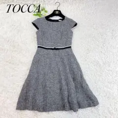 極美品♡トッカ レースワンピース ウエストマーク キャップスリーブ 0
