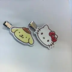 ハローキティ・ポムポムプリン ヘアクリップセット