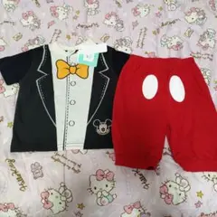ミッキー　半袖　なりきり　パジャマ　セットアップ　90