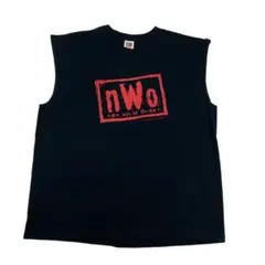 レア nwo プロレス ノースリーブ1998年製 XL ビッグシルエット 黒×赤