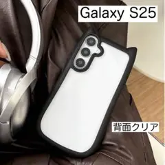 Galaxy S25 ギャラクシー ケース 猫耳 可愛い ブラック (黒色)