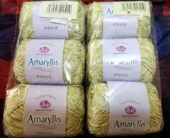 Amaryllis 緑系毛糸 25g 6個セット
