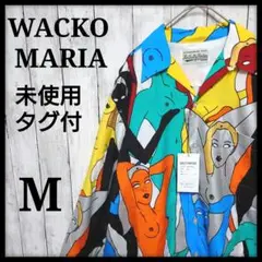 【未使用タグ付】ワコマリア　天国東京　百女　総柄　長袖　オープンカラー　シャツ