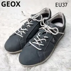 GEOX　ジェオックス　EU37 レザースニーカー 　ブルー