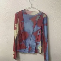 メッシュ トップス 長袖