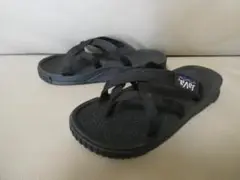 【24cm】ジャバ JAVA クロスストラップサンダル 黒 ブラック サンダル
