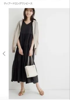 新品タグ付き　PLST ティアードロングワンピース