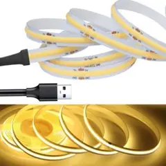 テープライトLEDストリップライトフレキシブル 高密度 4m 電球色