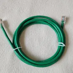 【新品未使用】グリーン LANケーブル RJ-45 コネクタ　2メートル