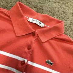 【LACOSTE 】　ストライプ ポロシャツ 半袖ゴルフウェア　Sサイズ