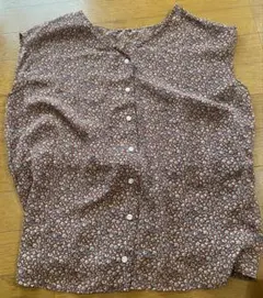 natural couture 花柄ノースリーブシャツ Fサイズ