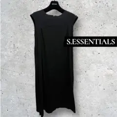 【美品】S.ESSENTIALS 胸タック入りノースリーブワンピース