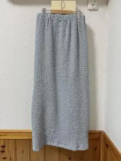 Bab バブ　シャーリングカット　Iライン　スカート ライトグレー