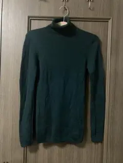 無印良品 ダークグリーン ウールセーター
