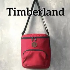 レア・美品‼️ティンバーランド ショルダーバッグ　大容量 調節可 斜めがけ　レッド