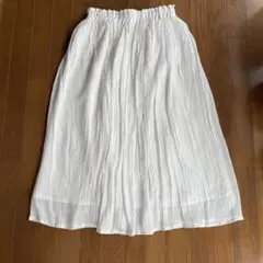 ホワイト フレアスカート Lサイズ