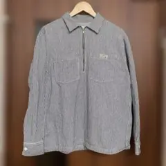 XLARGE ストライプ ハーフジップ　M