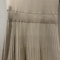 【美品】index ベージュ ニットワンピース Mサイズ