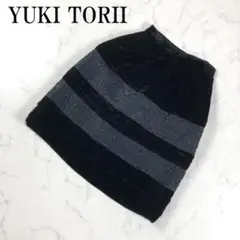 LA1772 YUKI TORII ユキトリイ スカート 膝丈 ブラック 38