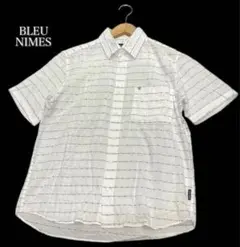 BLEU NIMES ブルーニーム 日本製（L）半袖 シャツ/白系