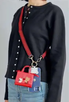 【新品】familiar ショルダーストラップ 赤 69