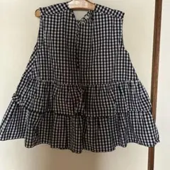 Ange Charme ギンガムチェック 未使用ティアードブラウス 辻希美♡