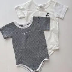 agnès b. 半袖ボディスーツセット 2枚セット 6mois