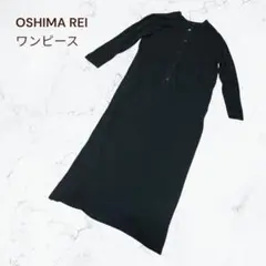 OSHIMAREI オオシマレイ ヘンリーネックワンピース ブラック フリー