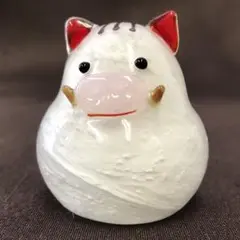 まるまる福亥　いのしし　ガラス細工　縁起物　ミニチュア