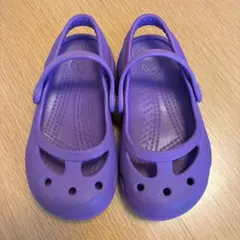 crocs キッズ サンダル パープル C7
