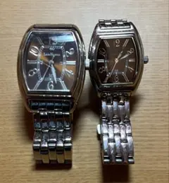 【ジャンク品】LEGRA VALENCIA 腕時計 ペア2点セット