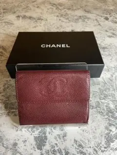 CHANEL シャネル 折り財布 キャビアスキン