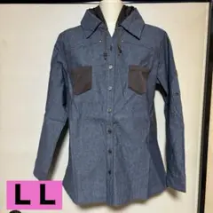 新品 デニムシャツ フード付き 大きいサイズ ＬＬ