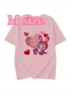 【M】 ピンク キャラクターTシャツ　メゾピアノ　エンジェルブルー　ポンポネット