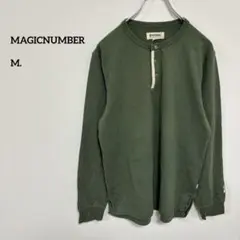 MAGICNUMBER ヘンリーネック長袖カットソー M c133