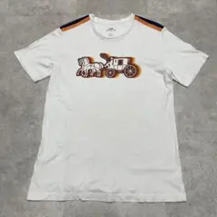 コーチ　coach 馬車　半袖Tシャツ　肩ストライプ