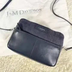 超希少✨Ju0026M DAVIDSON ギャビー ショルダーバッグ デニム レザー 紺