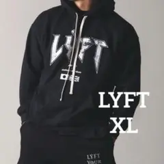 LYFT ブラックパーカー XLサイズ 日本・イギリスコラボ