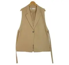 匿名発送　ZARA サイドスリットベスト付き ジレ　ベージュ