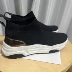プラスダイアナ +diana 軽量ニットソックススニーカーブーツ 23.5cm