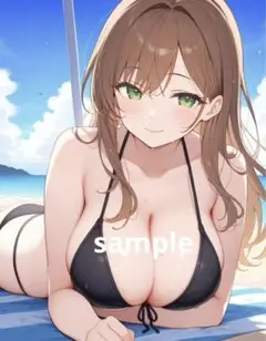 ※A4対応 AIイラスト 美女 L版サイズ 1点物 D97