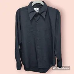 MACRAE PREST メンズ シャツ 長袖 黒 L YA5042