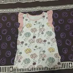 花柄フリル袖Tシャツ 120cm
